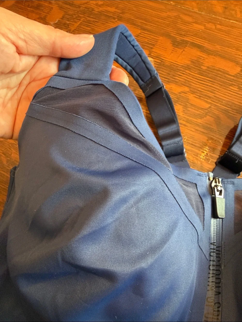 Victoria Sport  Deep Blue Front-Zip High Support Sports Bra 38DDD